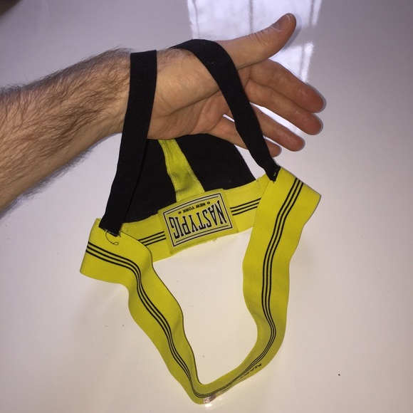 NASTY PIG Black & Yellow Jock Strap MEDIUM. WOOF! - Picture 8 of 8